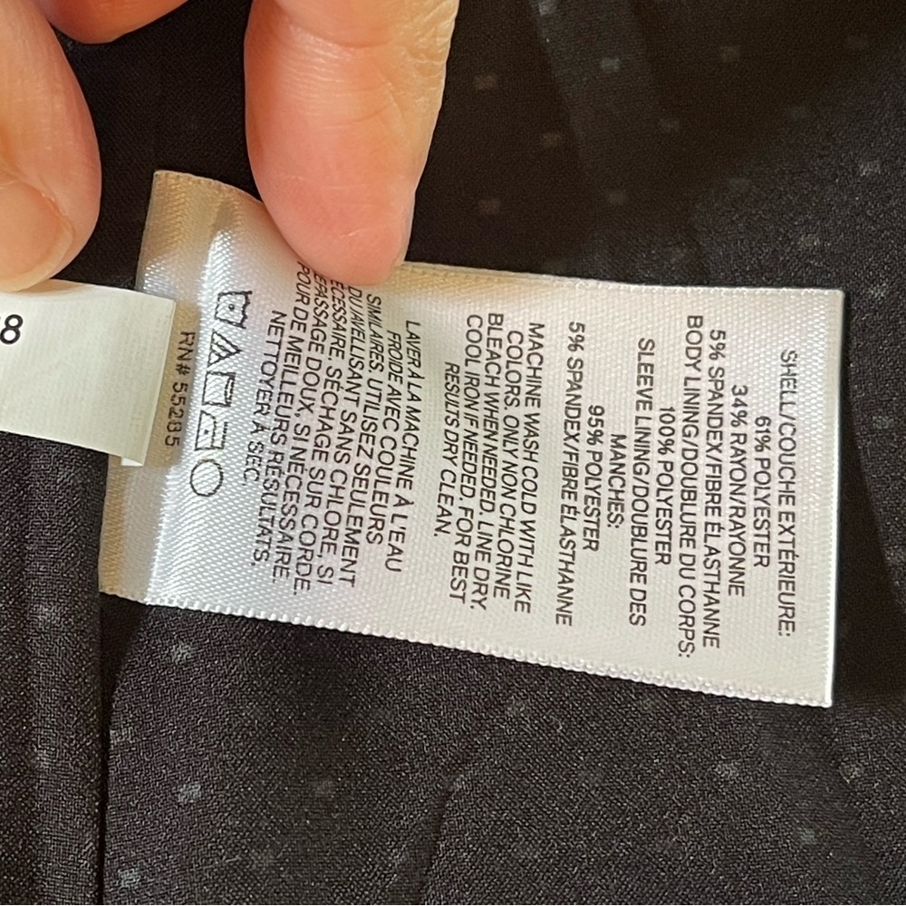 NWT Express Black Tailored Blazer with Open-Front Design Sz 6 - Picture 11 of 11